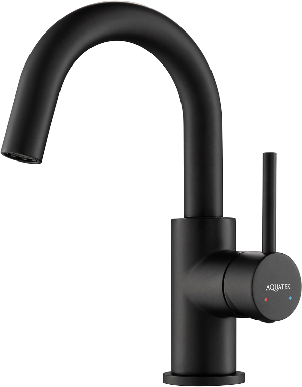 Смеситель для раковины AQUATEK Европа AQ1307MB матовый черный