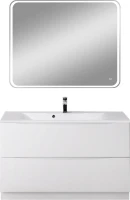 Мебель для ванной комнаты BelBagno Marino 100 bianco lucido, напольная, зеркало DIWO Коломна