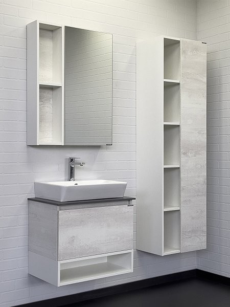 Мебель для ванной комнаты Comforty Прага 60 подвесная, белый дуб c раковиной Comforty 9055RA-50