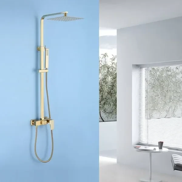 Душевая стойка Abber Daheim AF8220G золотая матовая