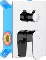 Встраиваемый смеситель для душа и ванны AQUATEK Оберон AQ1246CR С ВНУТРЕННЕЙ ЧАСТЬЮ, хром
