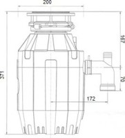 Комплект Мойка Florentina Липси 510 серый шелк + Измельчитель Bone Crusher BC 910-AS