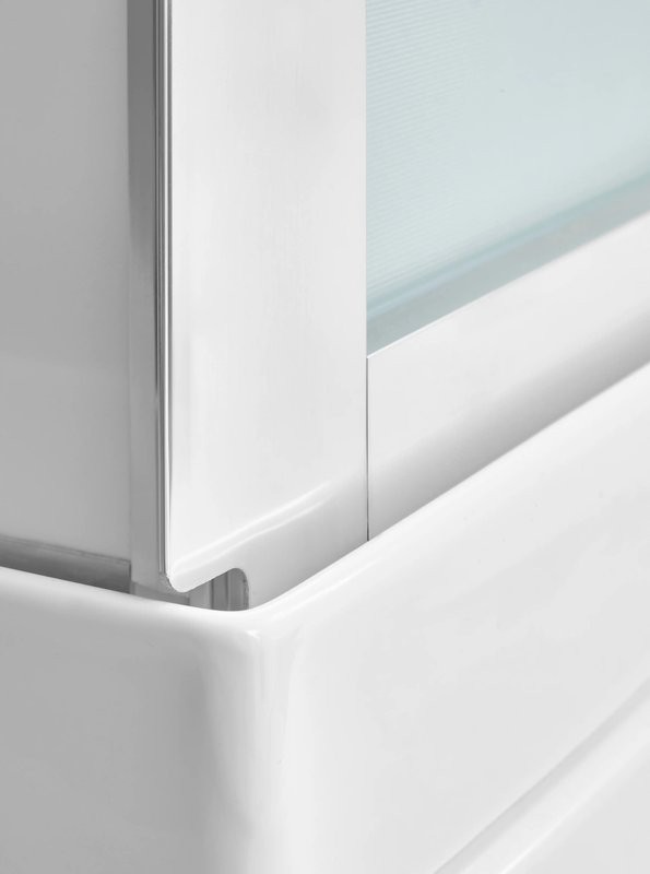 Душевая кабина DTO D EM1512LN профиль хром, стекло матовое с узором