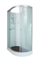 Душевая кабина DTO D EM1512LN профиль хром, стекло матовое с узором