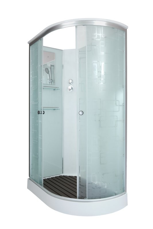 Душевая кабина DTO D EM1512LN профиль хром, стекло матовое с узором