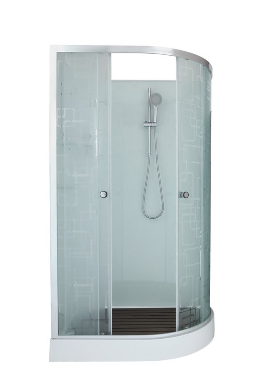 Душевая кабина DTO D EM1512LN профиль хром, стекло матовое с узором