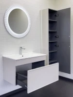 Мебель для ванной комнаты Comforty Мадрид 80 подвесная, серый шелк