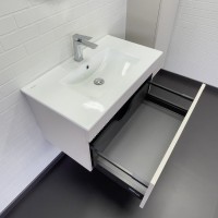 Мебель для ванной комнаты Comforty Мадрид 80 подвесная, серый шелк