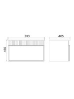 Мебель для ванной комнаты Comforty Мадрид 80 подвесная, серый шелк