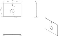 Мебель для ванной комнаты STWORKI Колдинг 60 антрацит, с раковиной 50 Square, столешница орех матовый