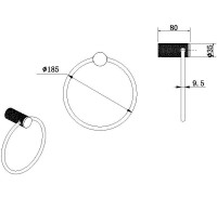 Держатель для полотенец Allen Brau Priority 6.31C14-MG брашированный графит, кольцо