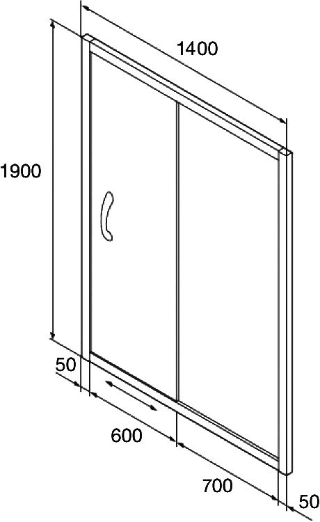 Душевая дверь в нишу Orange E02 140TCR 140