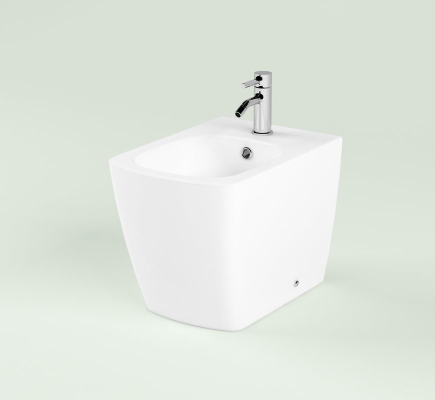 Комплект Унитаз напольный Lavinia Boho Aveo Compacto Rimless 3306202R-33063030-33290600 безободковый, с микролифтом + Биде напольное 33060040