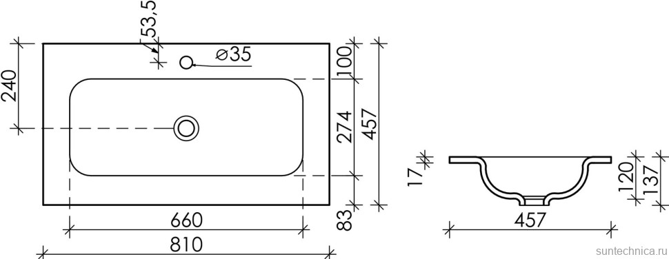 Мебельная раковина Ceramicanova Grace CN7012 80