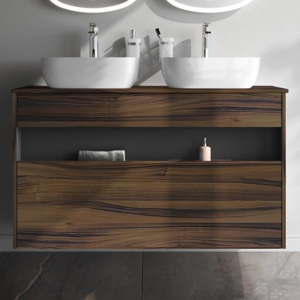 Тумба с раковиной AM.PM Func 120 дуб крафт, со столешницей, раковина M8FWCC10450WG