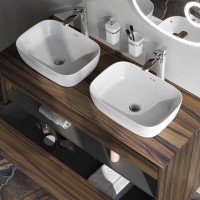 Тумба с раковиной AM.PM Func 120 дуб крафт, со столешницей, раковина M8FWCC10450WG