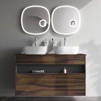 Тумба с раковиной AM.PM Func 120 дуб крафт, со столешницей, раковина M8FWCC10450WG