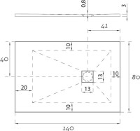 Поддон для душа Aquanet Pleasure ATS- U-W 140x80 с сифоном