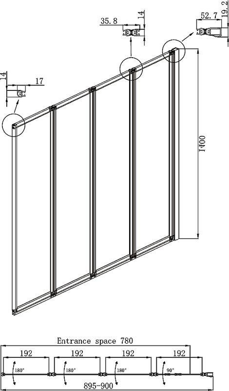 Шторка на ванну Ambassador Bath Screens 16041110R 90х140