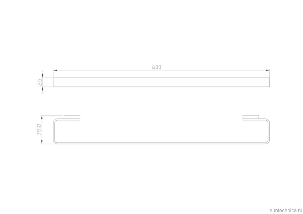 Держатель для полотенец Wonzon & Woghand Lotte WW-8312A-BGM темный графит