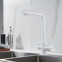 Смеситель для кухни Shevanik S328C белый