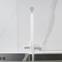 Смеситель для кухни Shevanik S328C белый