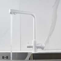 Смеситель для кухни Shevanik S328C белый