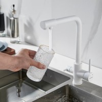 Смеситель для кухни Shevanik S328C белый
