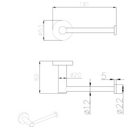 Держатель для туалетной бумаги AQUAme Trento AQM7208MB