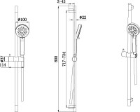 Душевой гарнитур Allen Brau Eclipse 5.E1008-31 черный