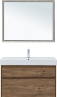 Тумба с раковиной Aquanet Nova Lite 100 дуб рустикальный, 2 ящика