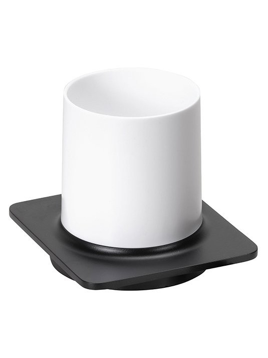 Стакан для ванной Bemeta Organic Black 167111010 настенный, черный, пластиковый