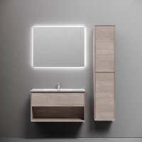 Мебель для ванной комнаты Sancos Marmi 1.0 90 дуб галифакс натуральный, раковина CN7002