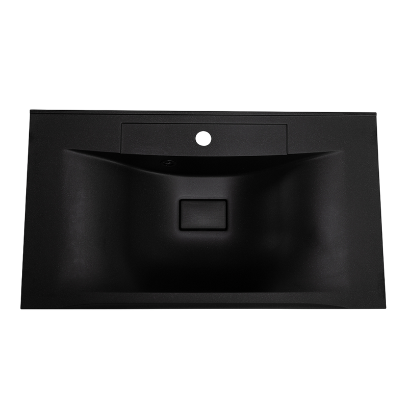 Тумба с раковиной BelBagno Marino 80 подвесная, rovere grigio, черная раковина