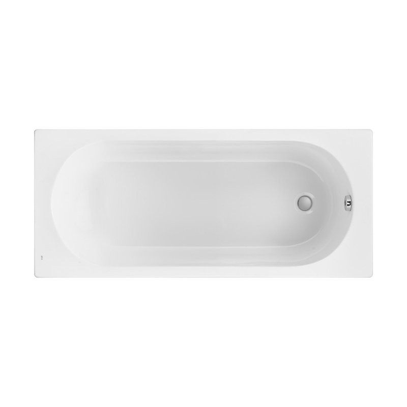 Акриловая ванна Roca Gava 150x75 см, пристенная, белая, с каркасом, со сливом-переливом