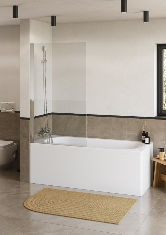 Акриловая ванна Roca Gava 150x75 см, пристенная, белая, с каркасом, со сливом-переливом