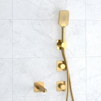 Встраиваемый смеситель для душа и ванны Wasserkraft Schunter A8251.306.308.285.194.201 С ВНУТРЕННЕЙ ЧАСТЬЮ, золото