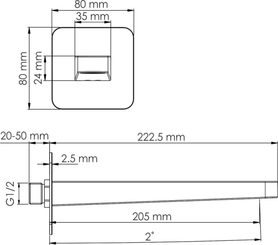 Встраиваемый смеситель для душа и ванны Wasserkraft Schunter A8251.306.308.285.194.201 С ВНУТРЕННЕЙ ЧАСТЬЮ, золото