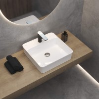 Накладная раковина Berges Ego SL 45x45 глянцевая белая