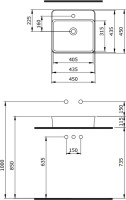 Накладная раковина Berges Ego SL 45x45 глянцевая белая