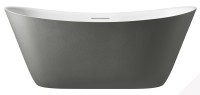 Ванна из искусственного камня AltroBagno Fiorina 090220 170x75 см, отдельностоящая, овальная, на ножках, с донным клапаном