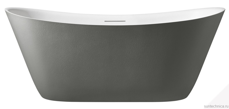 Ванна из искусственного камня AltroBagno Fiorina 090220 170x75 см, отдельностоящая, овальная, на ножках, с донным клапаном