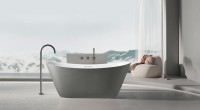 Ванна из искусственного камня AltroBagno Fiorina 090220 170x75 см, отдельностоящая, овальная, на ножках, с донным клапаном