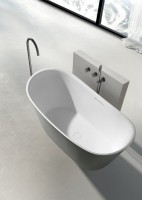 Ванна из искусственного камня AltroBagno Fiorina 090220 170x75 см, отдельностоящая, овальная, на ножках, с донным клапаном