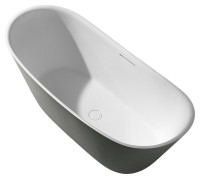 Ванна из искусственного камня AltroBagno Fiorina 090220 170x75 см, отдельностоящая, овальная, на ножках, с донным клапаном