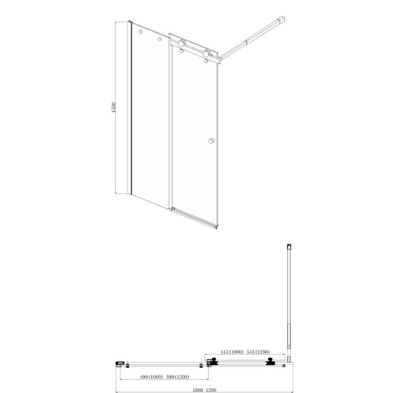 Шторка на ванну Azario CARLEON 100*150 (NKB6121 1000)