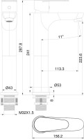 Смеситель для раковины Wonzon & Woghand WW-A40232-MW белый матовый