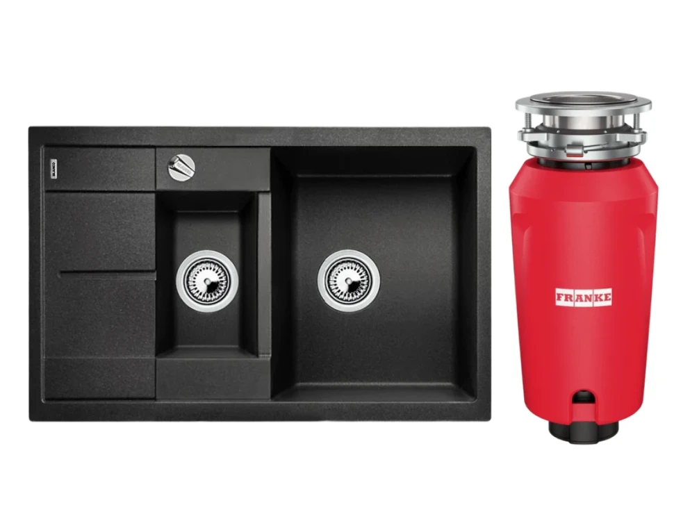 Комплект Мойка Blanco Metra 6 S Compact антрацит + Измельчитель Franke