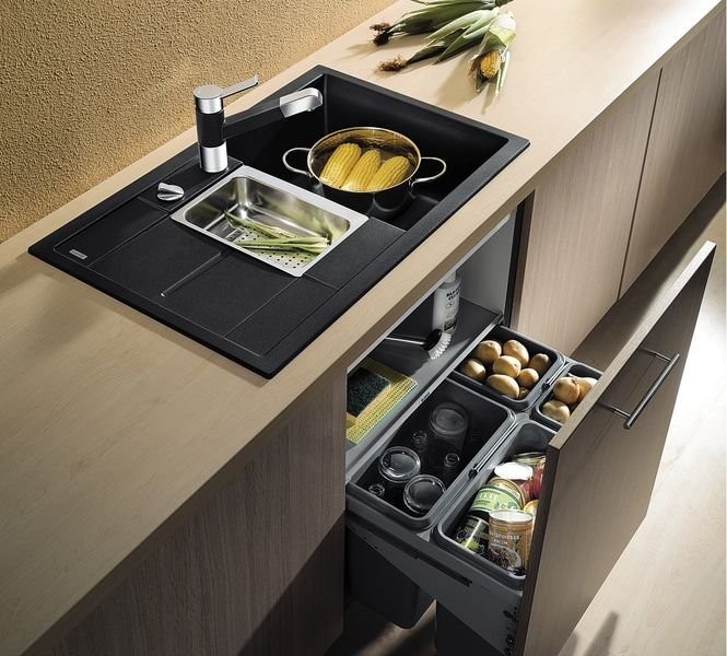 Комплект Мойка Blanco Metra 6 S Compact антрацит + Измельчитель Franke