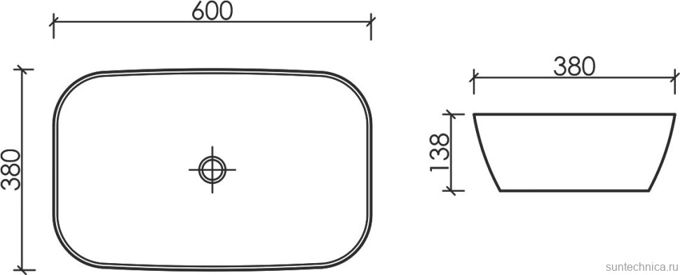 Накладная раковина Ceramicanova Element CN6049MH антрацит матовая